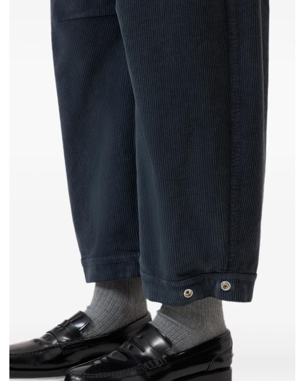 Closed Blue Rhannon Corduroy Straight-Leg Trousers