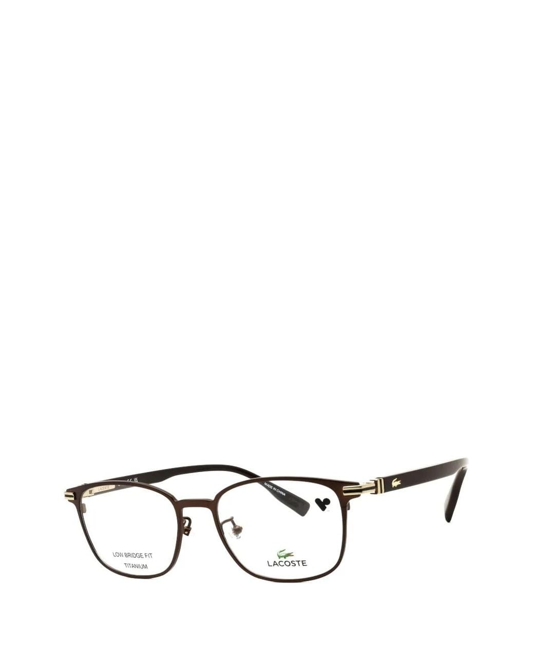 Lacoste Brown Oval-Frame Glasses for men