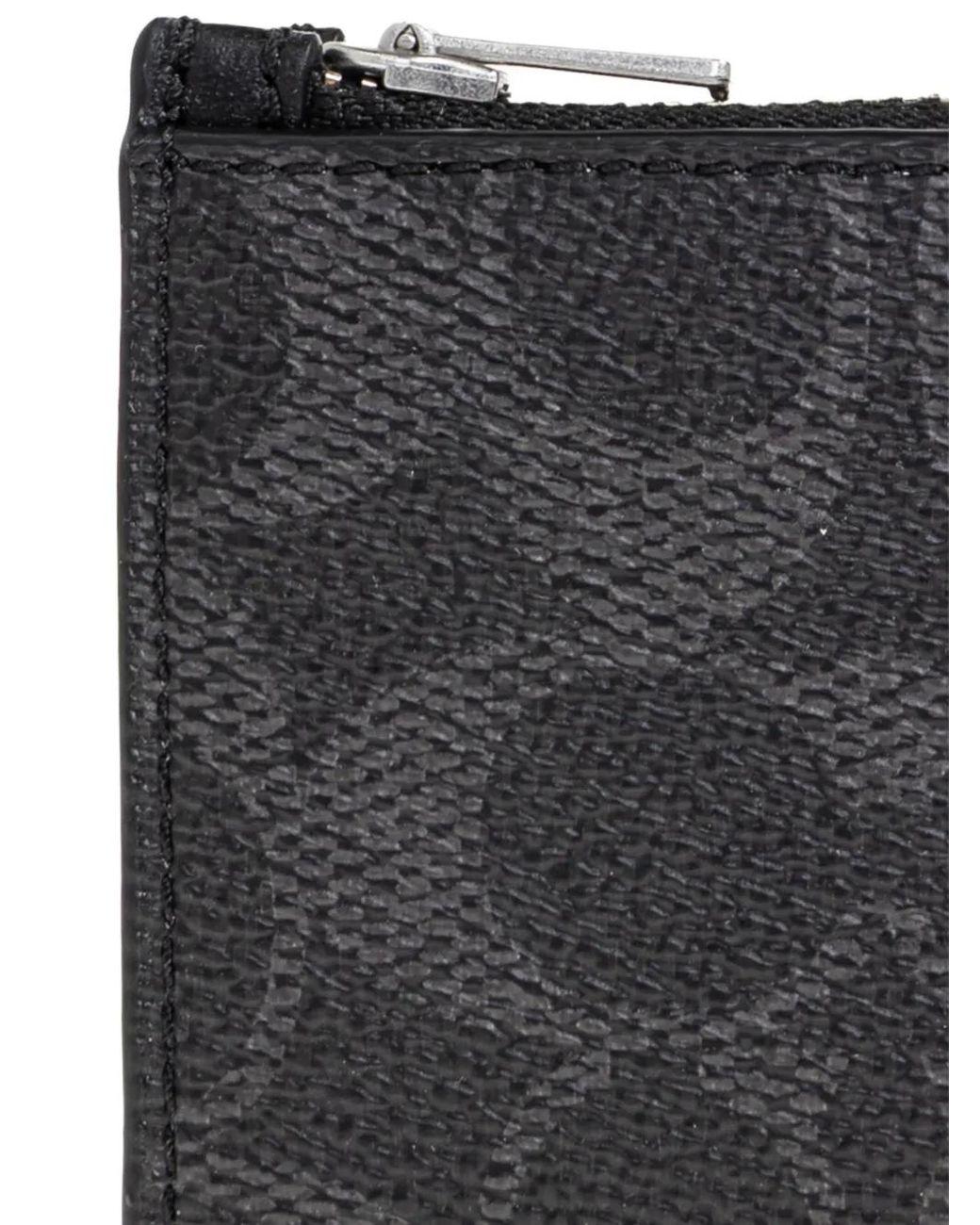 Portacarte Con Zip di COACH in Black da Uomo