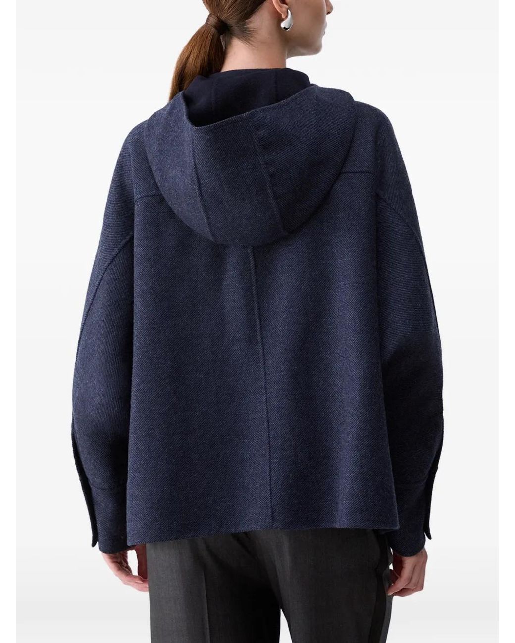 Liu Jo Blue Wool Blend Coat