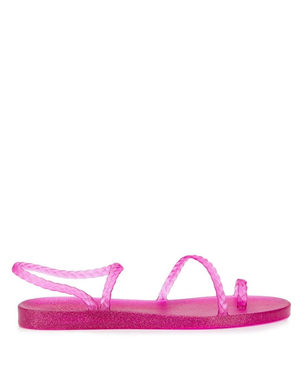 Ancient Greek Sandals Pink Eleftheria Glitter Sandals