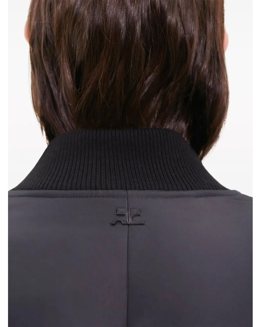 Courreges Bomberjack Met Geborduurd Logo in het Blue voor heren