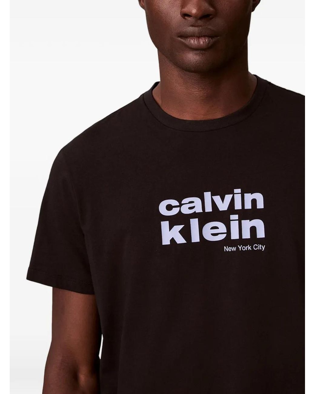 Calvin Klein Black Logo-Print T-Shirt for men