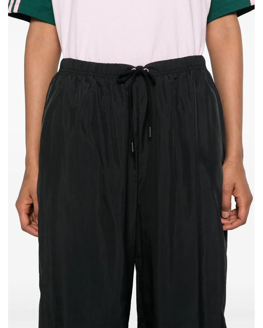 Adidas Black Parachute Recycled-Polyamide Track Trousers