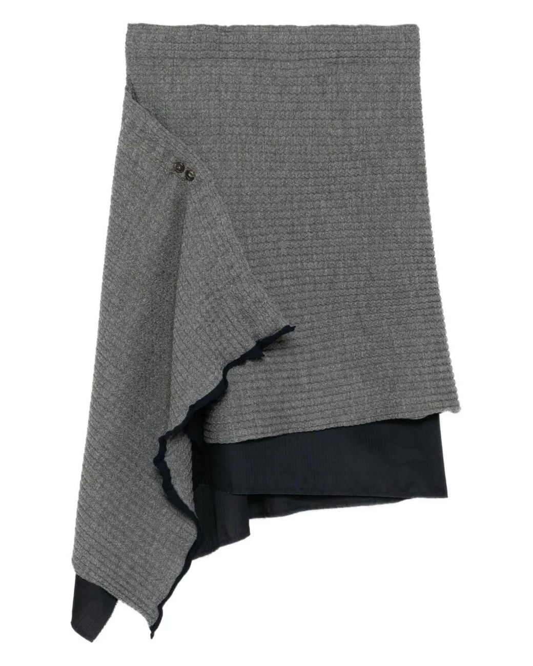 SONIA CARRASCO Gray Wool Skirt