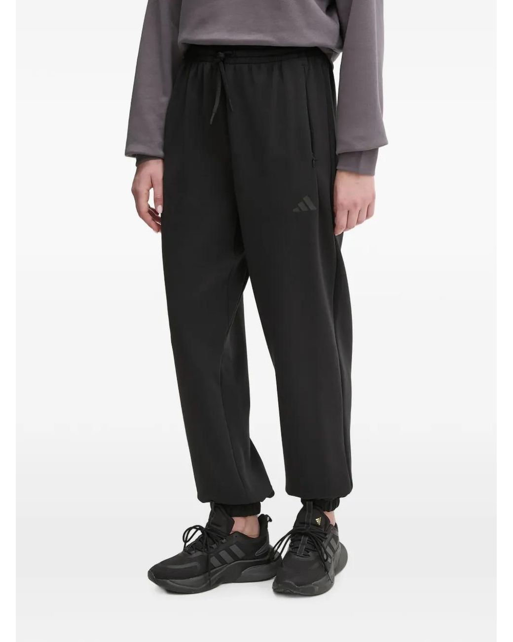 Adidas Black Logo-Detail Track Pants