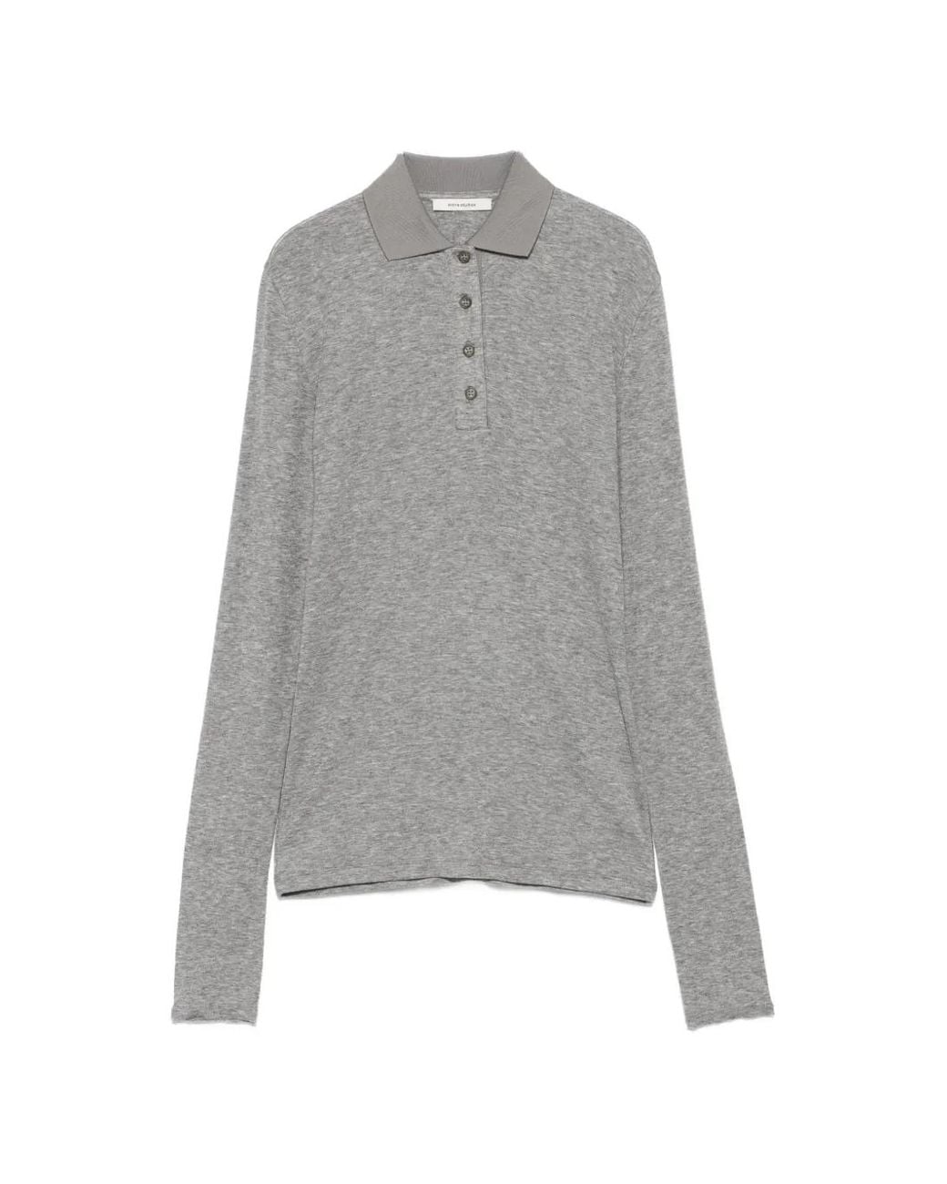 Entire studios Gray Long-Sleeve Polo Shirt