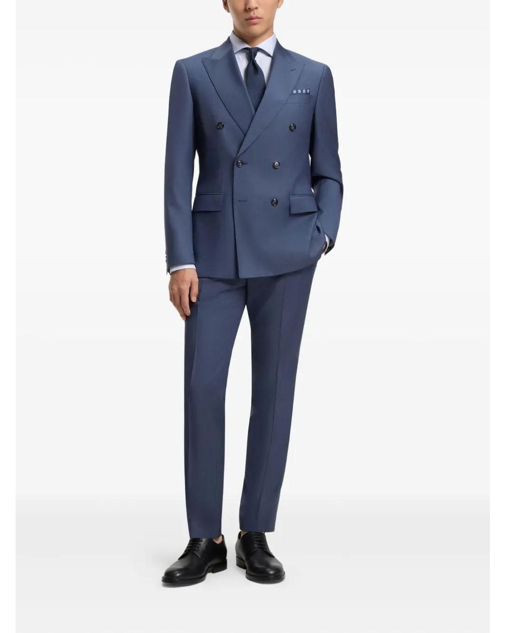 Boss White Buttoned Patterned Shirt for men