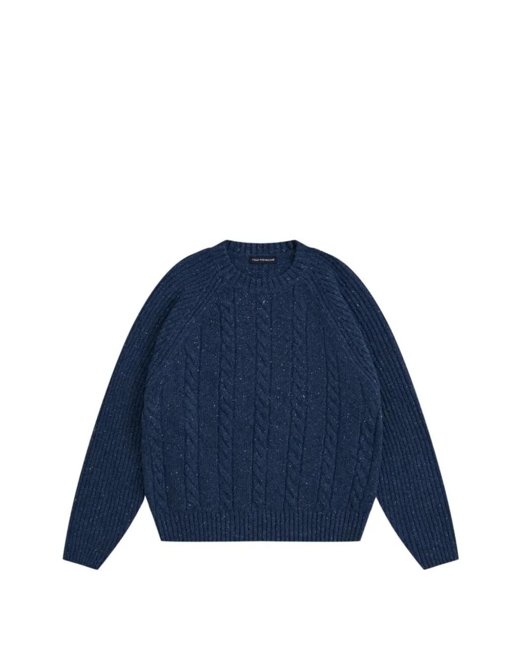 Gosha Rubchinskiy Blue Cable-Knit Flecked Sweater