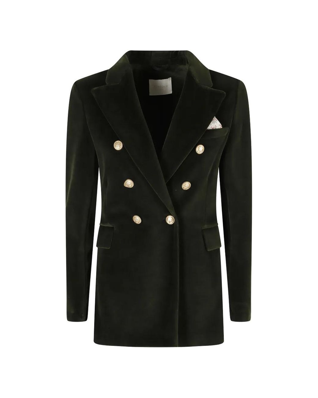Circolo 1901 Black Double-Breasted Coat