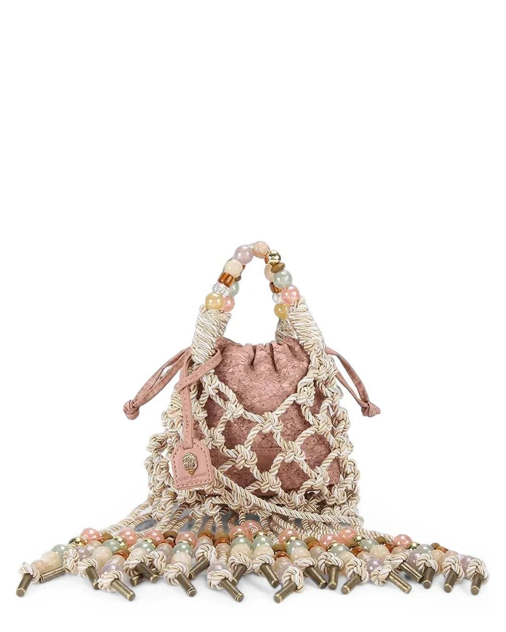 Kurt Geiger Natural Mini Macrame Rope Bag