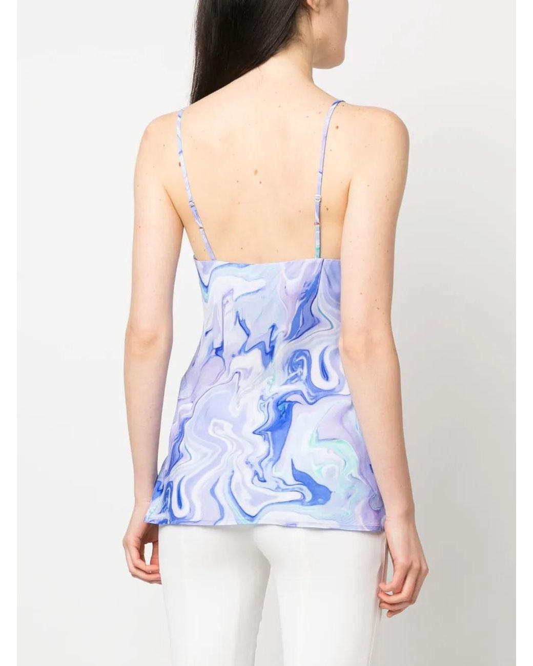 BCBGMAXAZRIA Mouwloze Top in het Blue