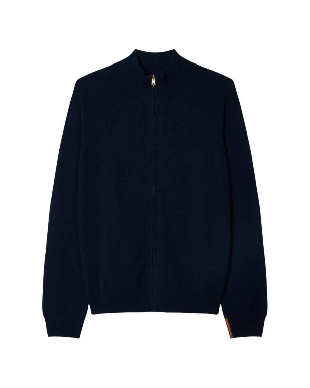 Paul Smith Blue Cashmere Zip Cardigan for men