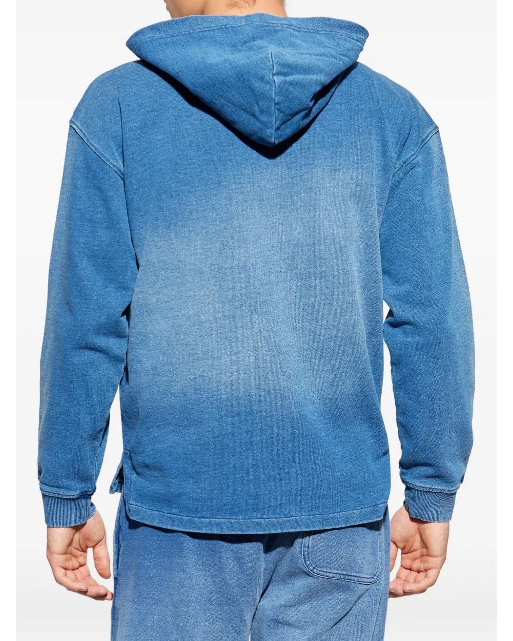 DIESEL Blue S-Blaxt-Hood-Zip-New Hooded Zip-Up Sweatshirt for men