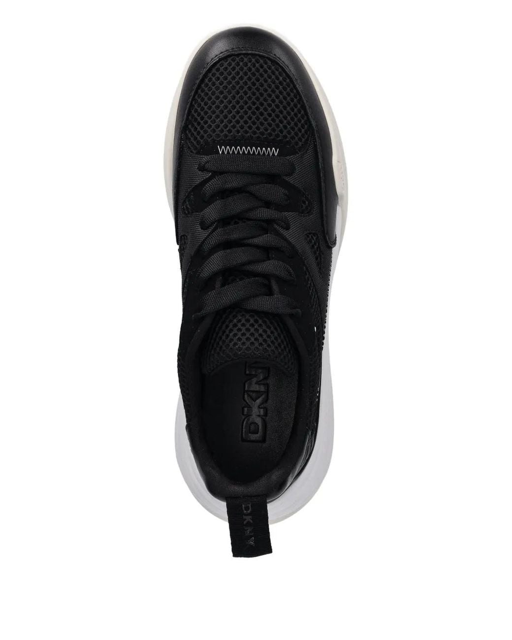 DKNY Black Zanira Logo Lettering Sneakers