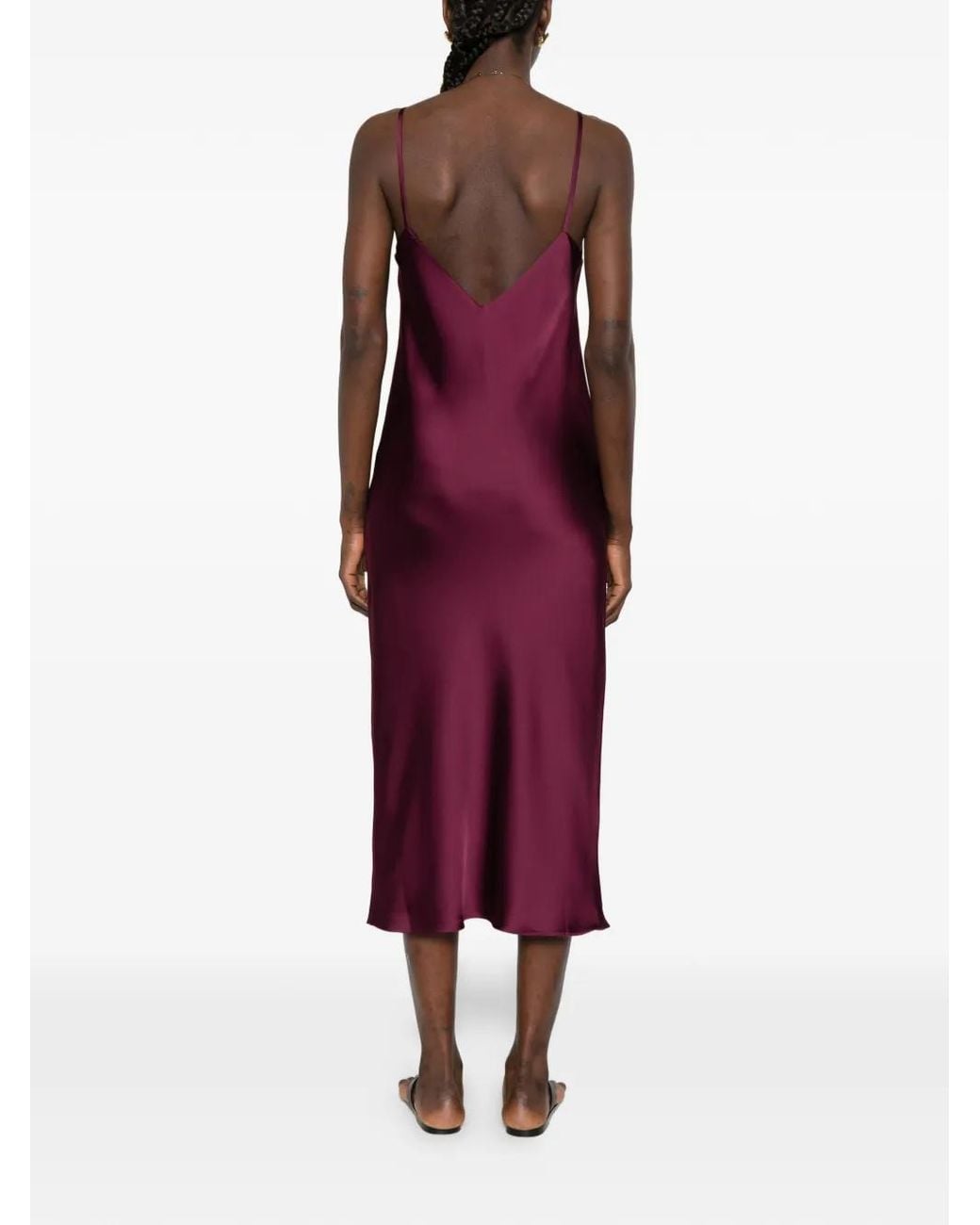 Norma Kamali Purple Slip Dress