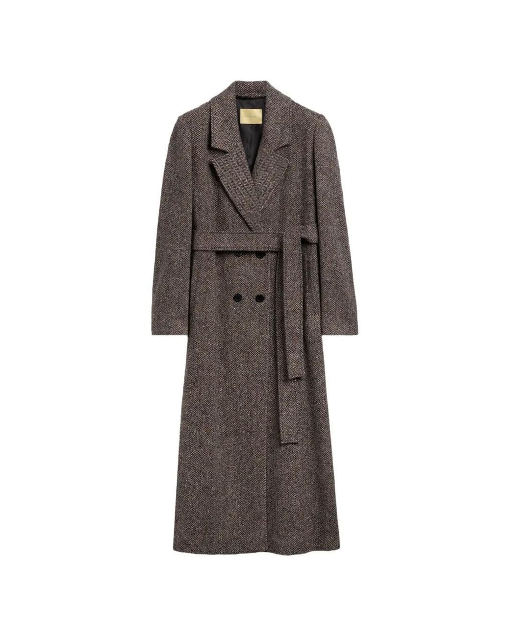 Momoní Brown Manteau Elin À Boutonnière Croisée