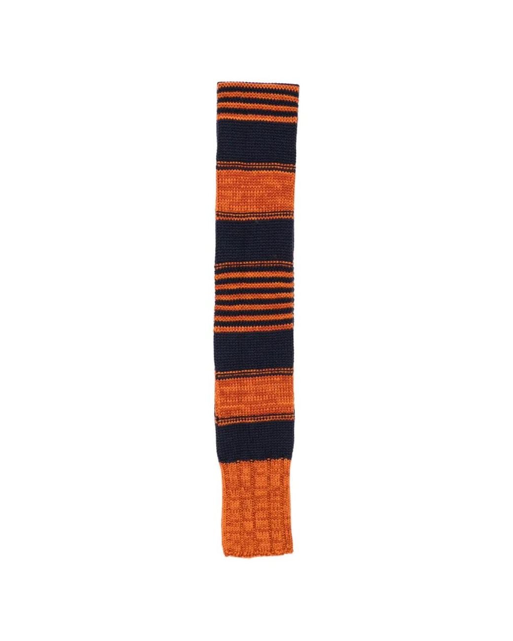 B.B. Wallace Red Striped Knitted Scarf