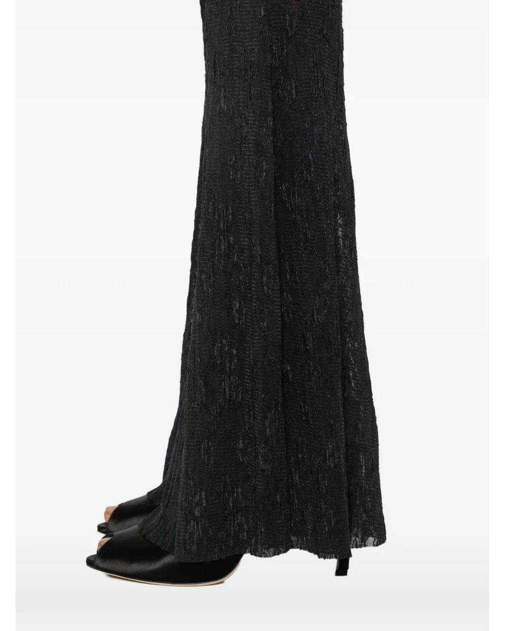 Oh Carla Black Flared Trousers
