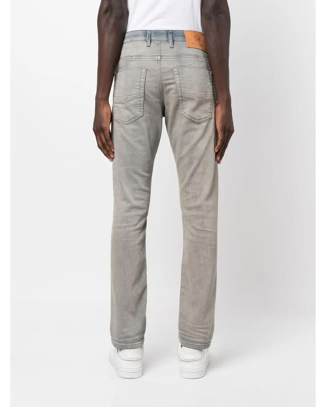 DIESEL Gray Krooley Drawstring Tapered Jeans for men