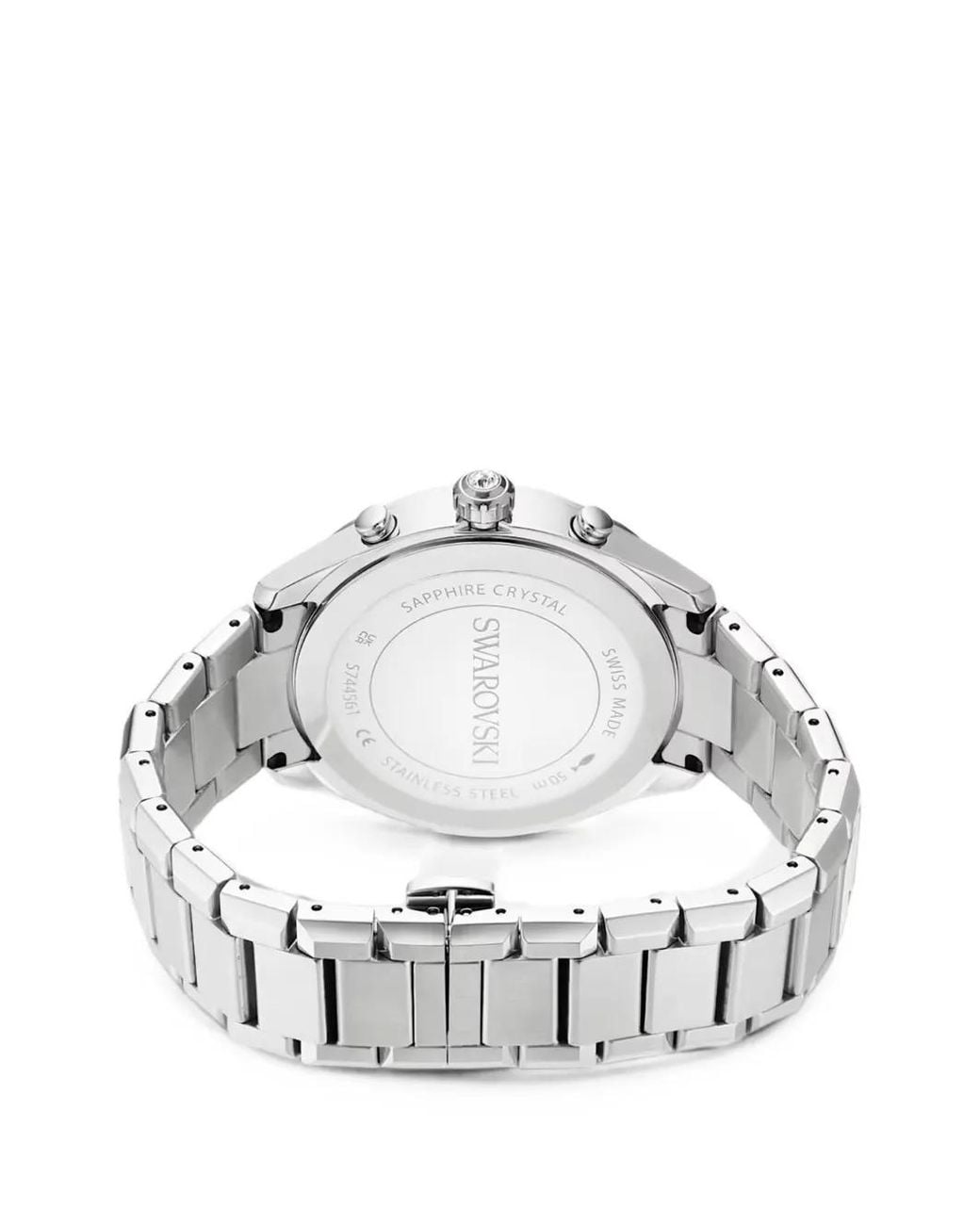 Swarovski White Tachymeter Bezel Chronograph 37Mm Watch