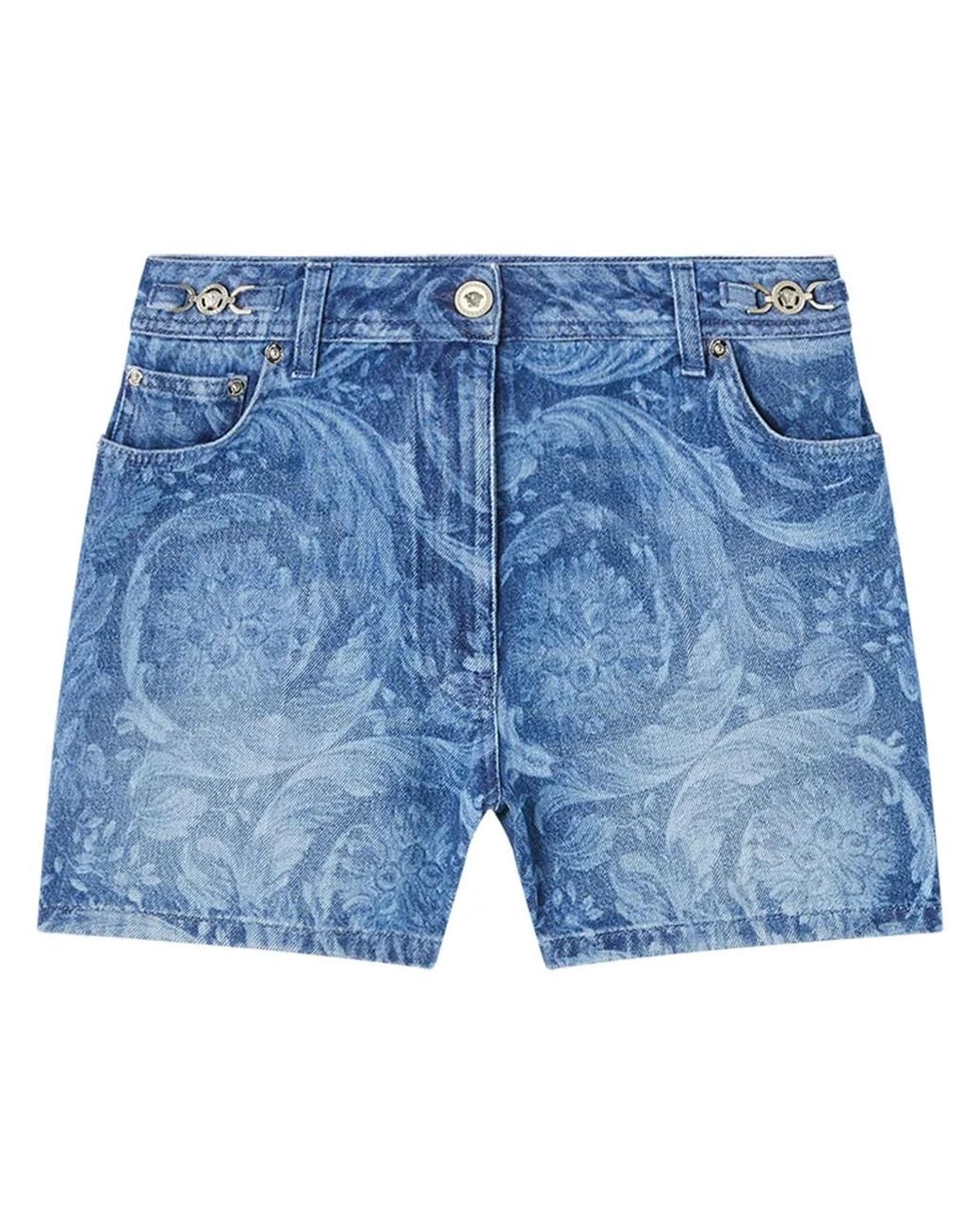 Versace Katoenen Shorts in het Blue