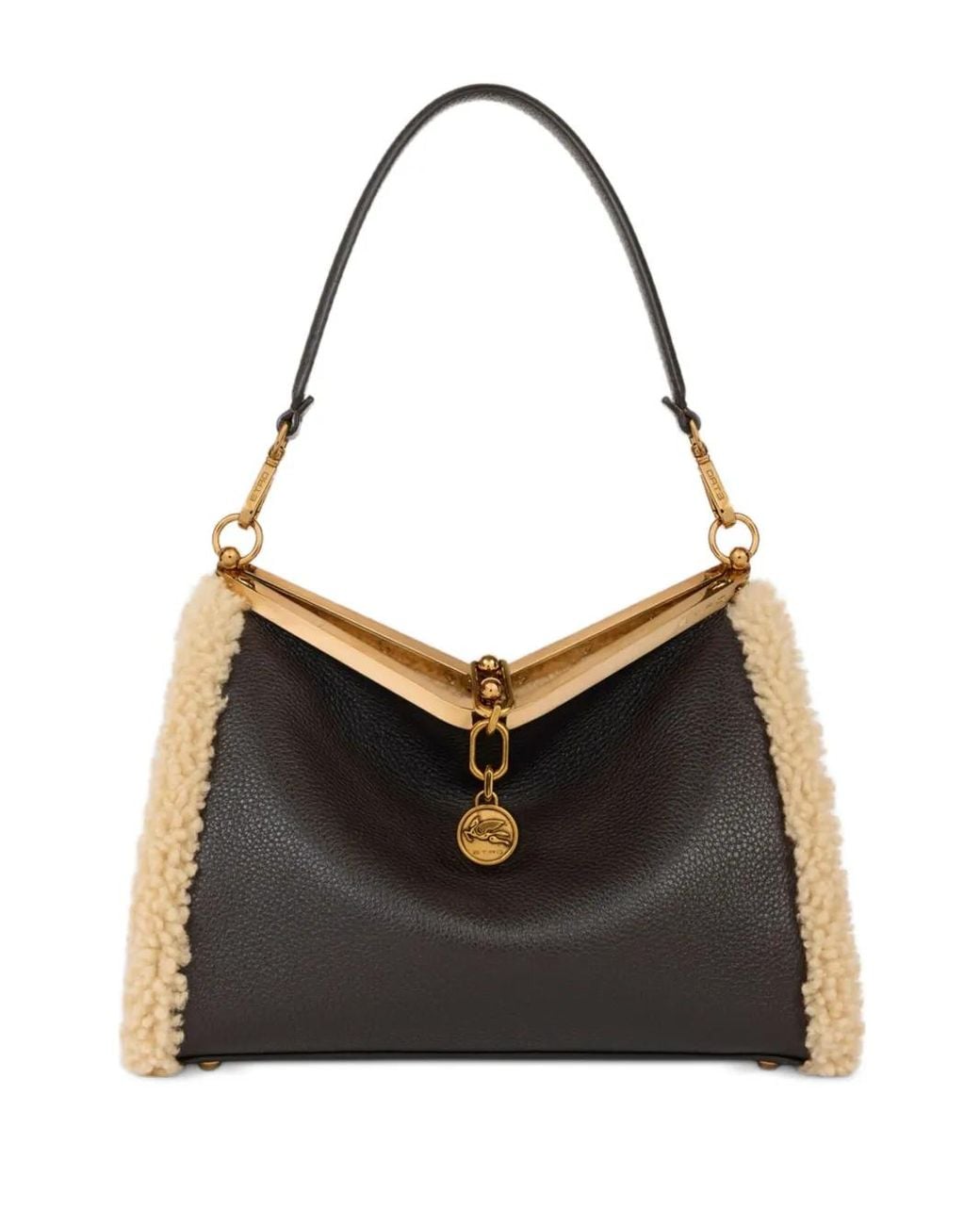 Etro Black Vela Medium Shoulder Bag