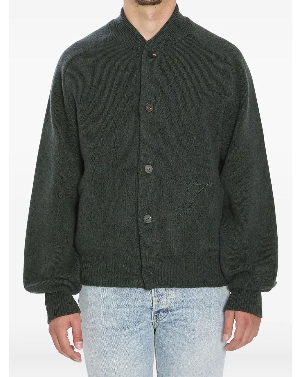 Jacquemus Green Pallone Cardigan Sweater for men