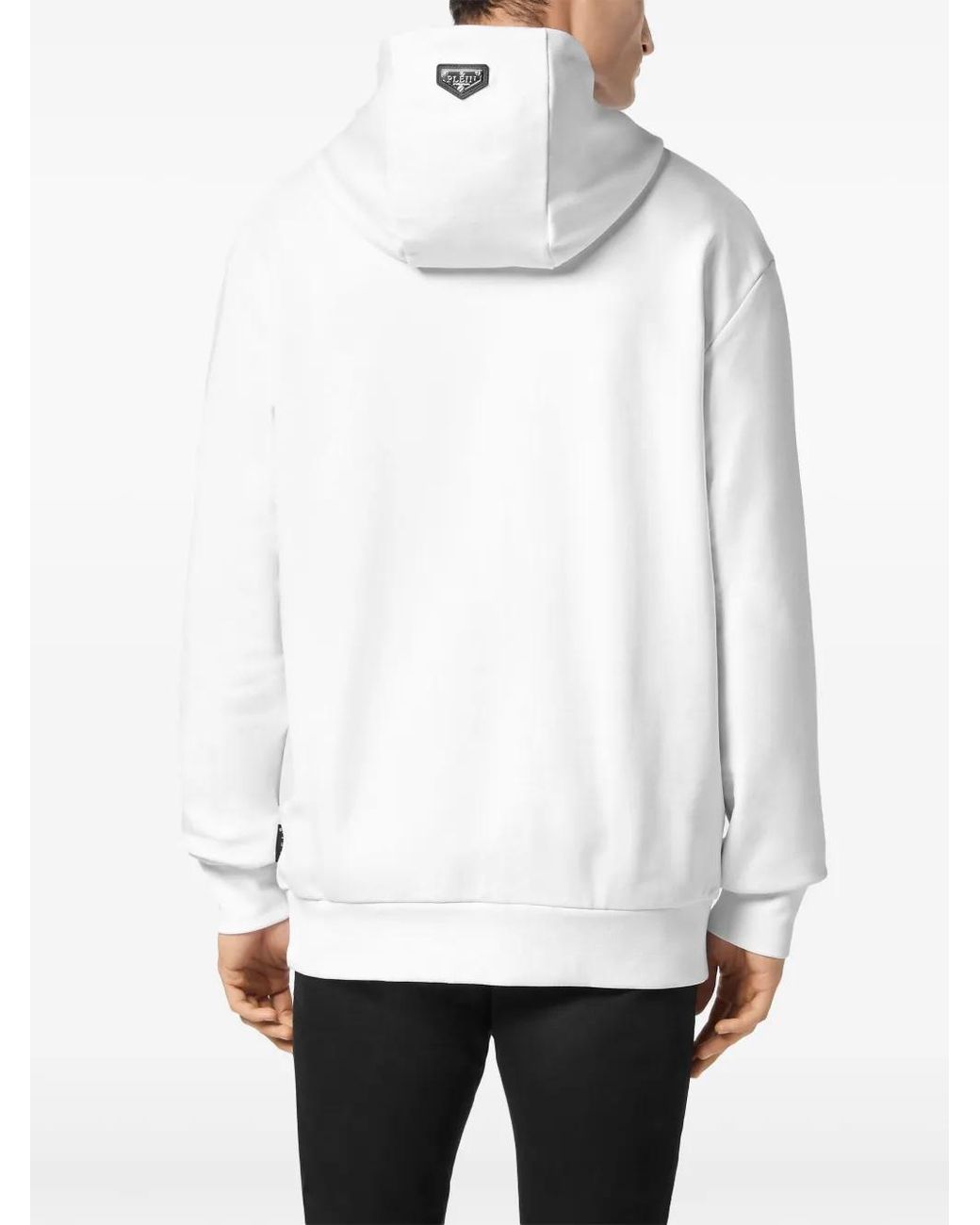 Philipp Plein White King Hoodie for men