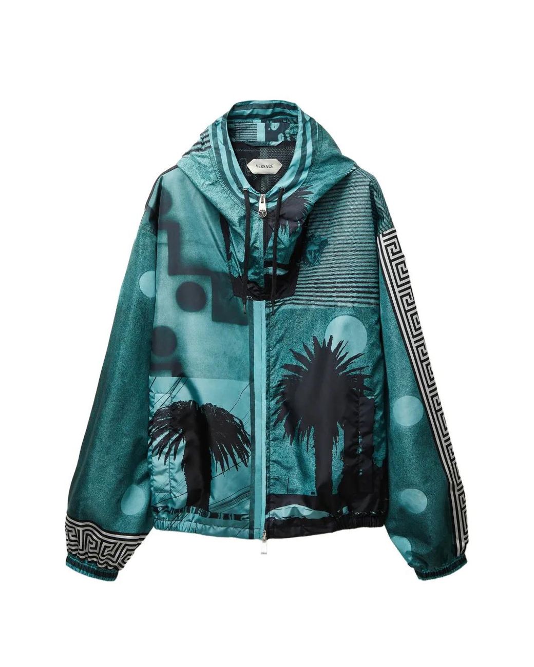Cortavientos Estampado Versace de hombre de color Green
