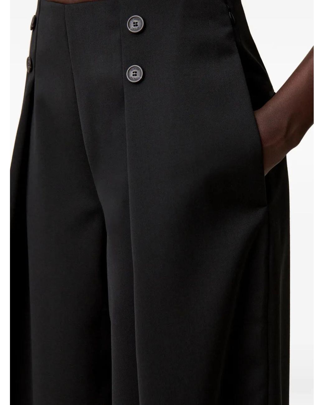 Claudie Pierlot Broek Met Knoopdetail in het Black