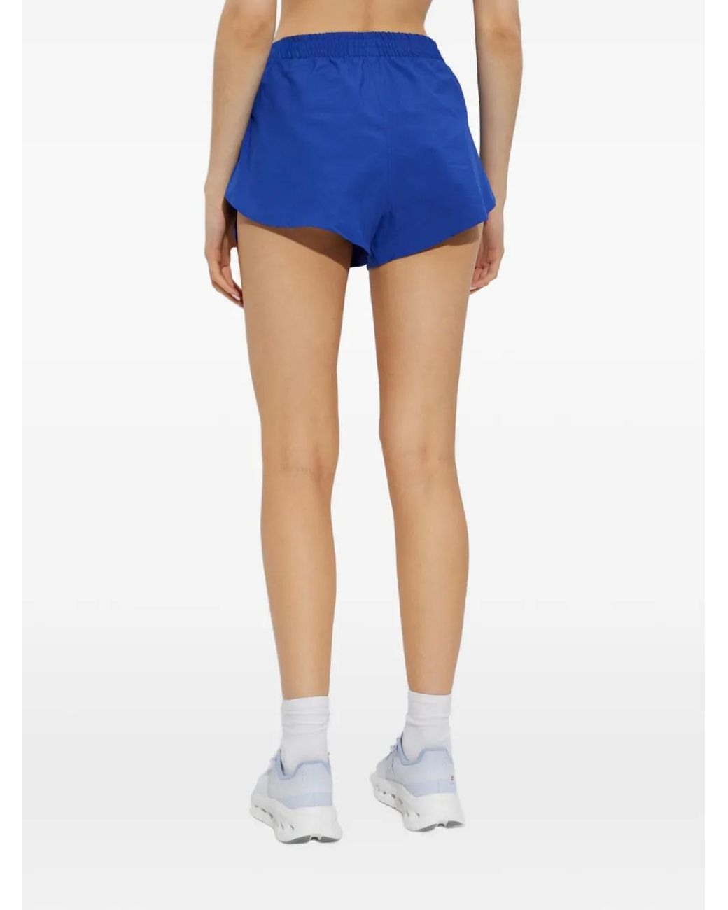 Adidas Blue Adizero Logo-Print Shorts