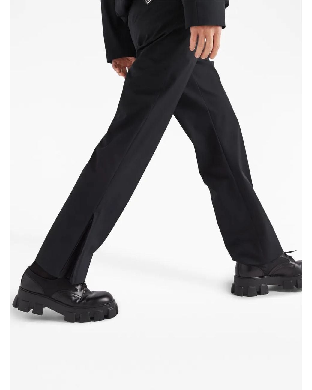 Prada Black Tecno Stretch Trousers for men