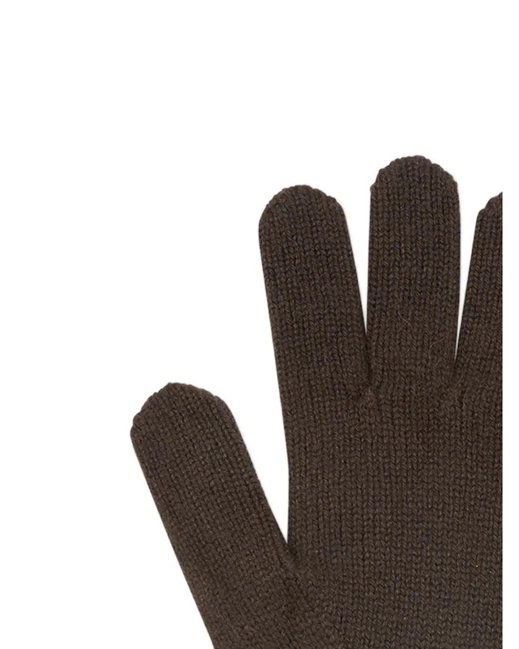 Bompard Black Ribbed Gloves