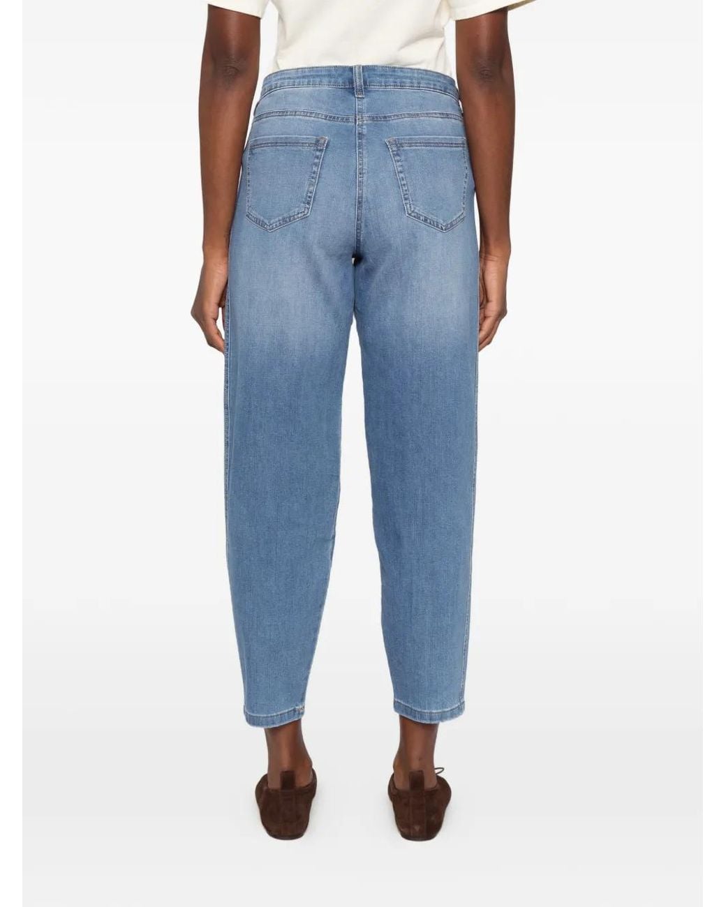 BETTY&CO Blue Faded Cropped Jeans