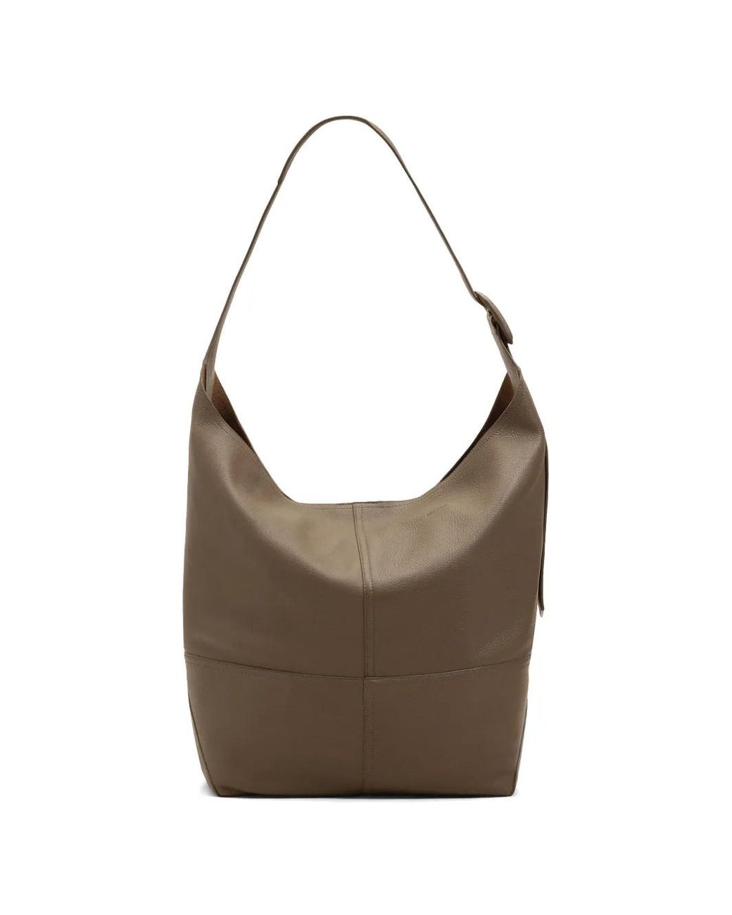 AMI Brown Taurillon Leather Etienne Crossbody Bag