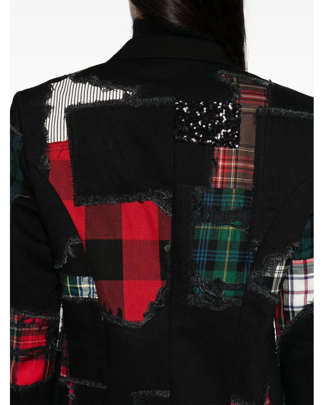 Junya Watanabe Black Patchwork Blazer for men