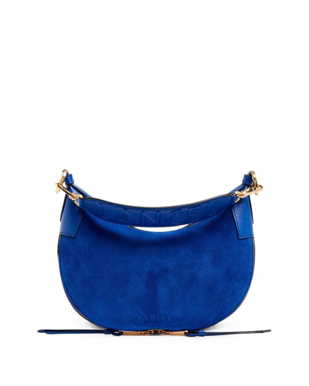 Lancel Blue Small Origami Leather Shoulder Bag