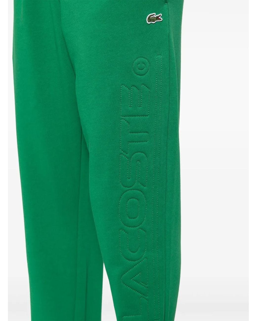 Lacoste Green Logo-Appliqué Cotton Blend Track Pants for men