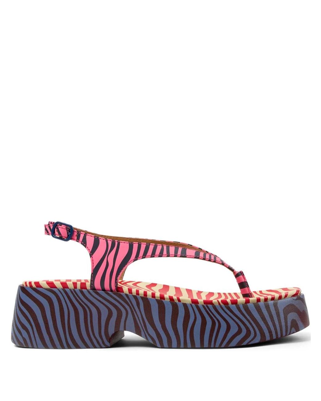 Camper Pink Tasha T-Strap Platform Sandals