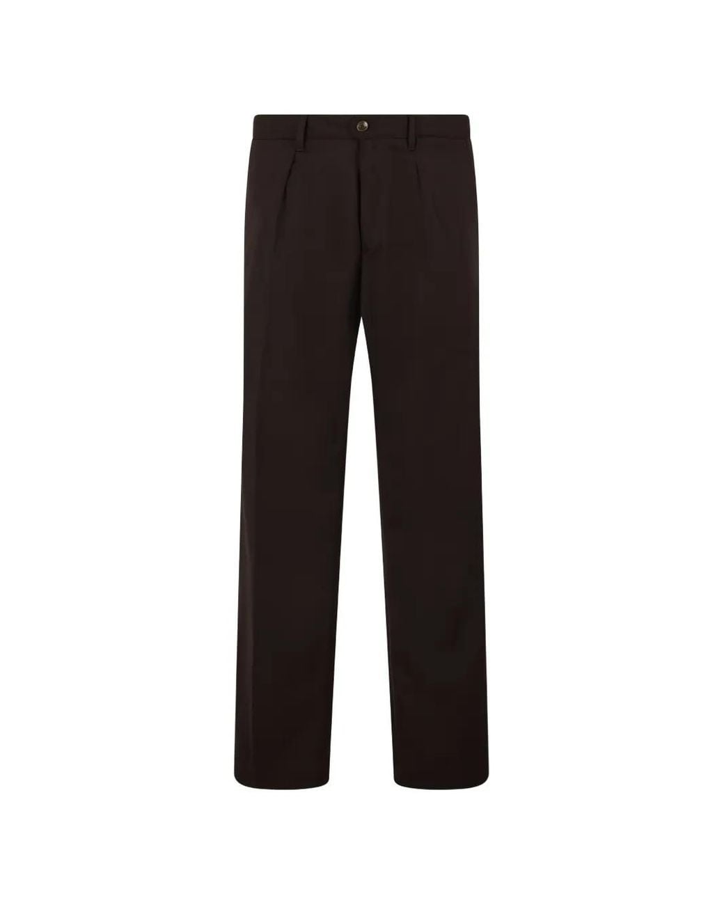 Slowear Black Pleated Tailored Trousers for men