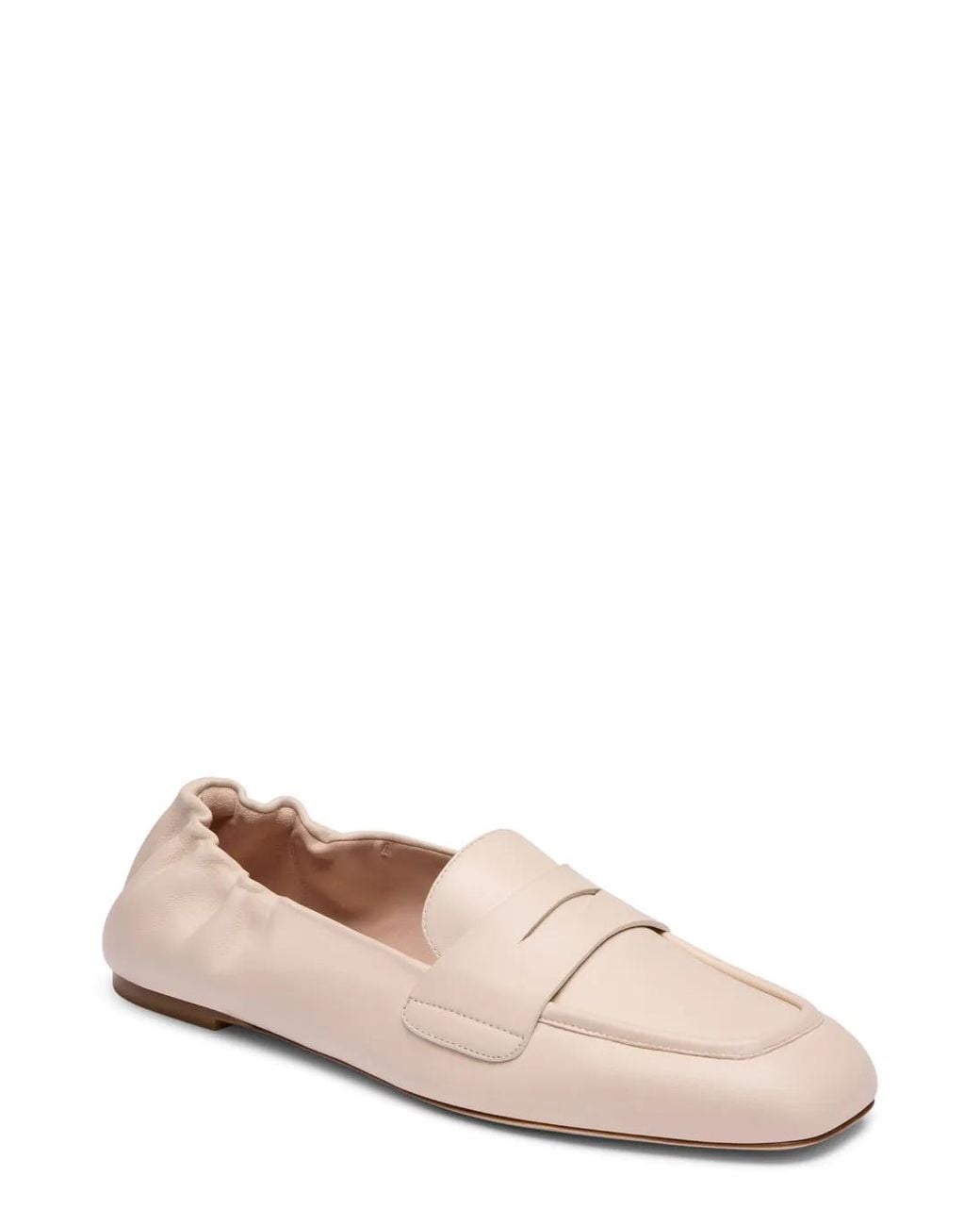Stuart Weitzman Pink Bryant Elasticated Leather Loafers