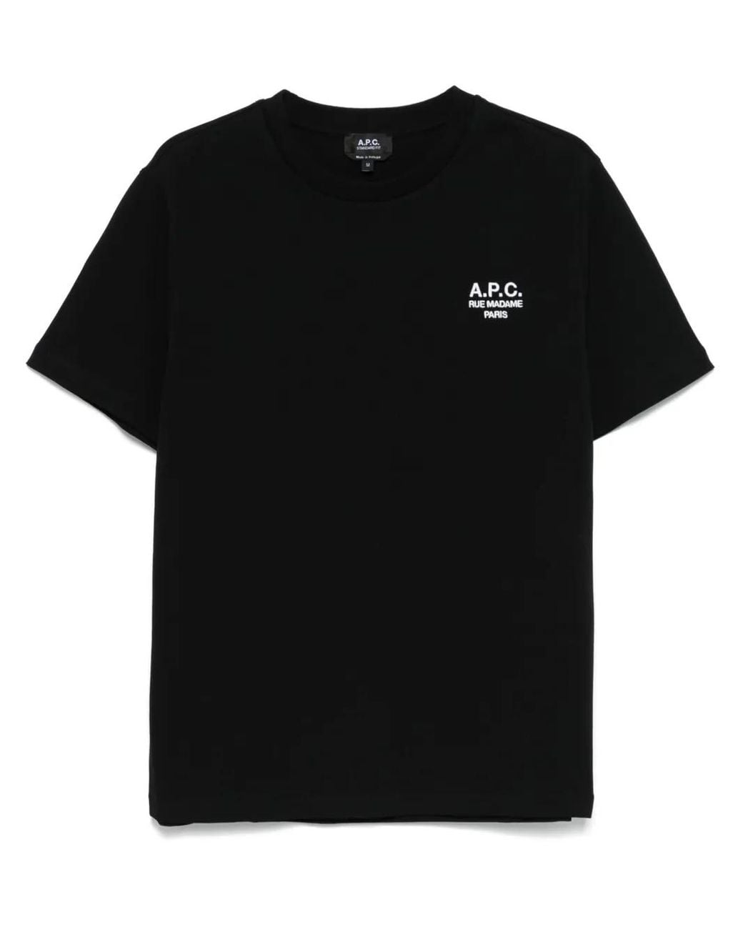 A.P.C. Black T-Shirts And Polos