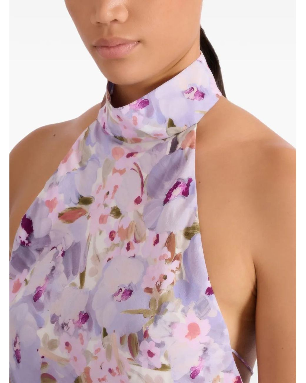 Balmain Purple Poppy Flower Dress