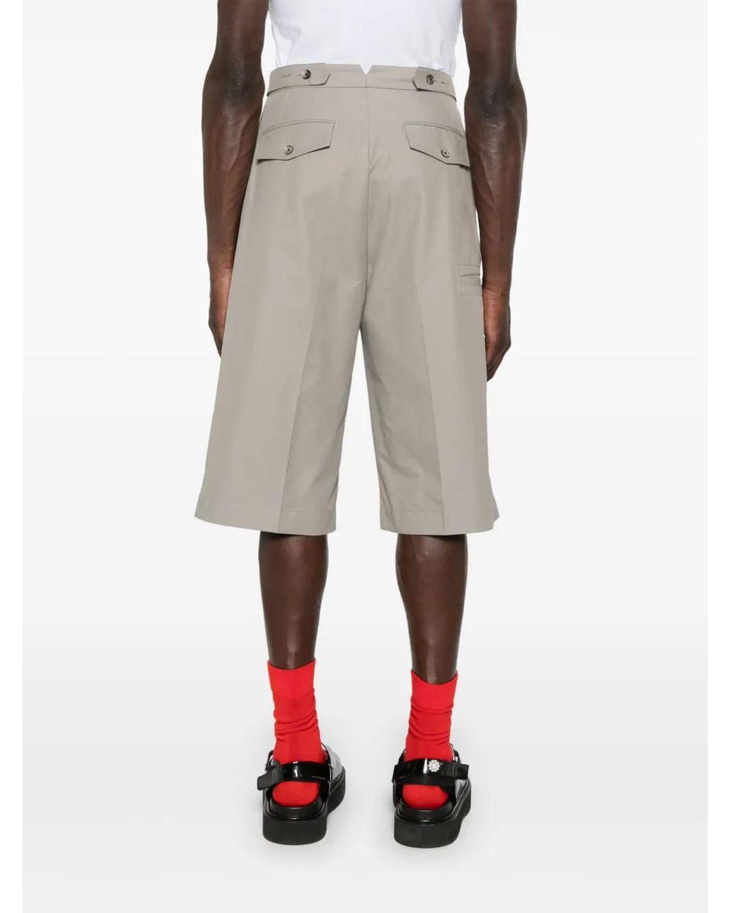 AMI Shorts Met Plooidetail in het Gray voor heren