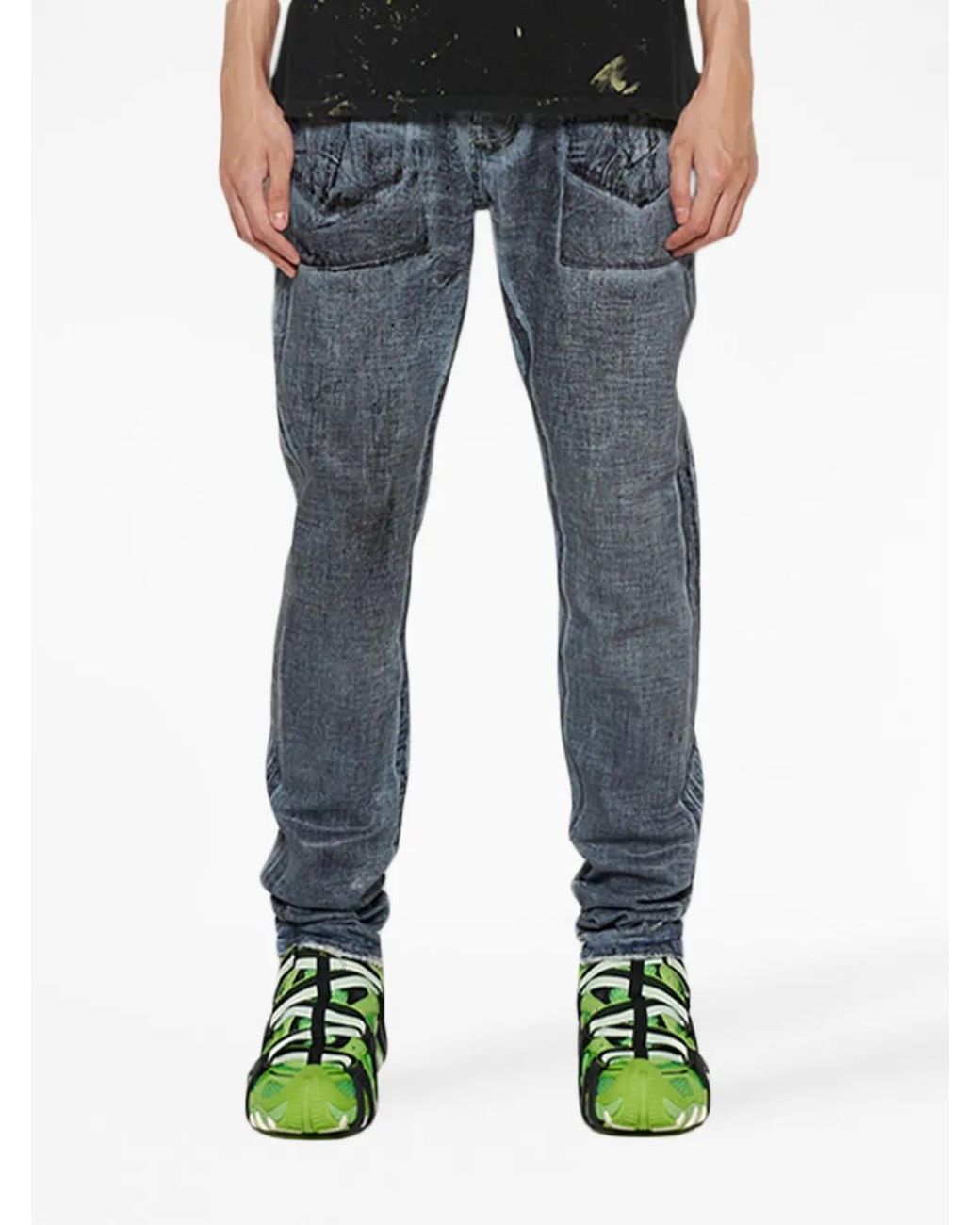 DIESEL Green S-prototype-cr Contrast-panel Mesh And Leather Trainers for men