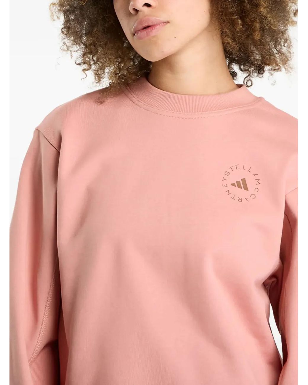 Adidas By Stella McCartney Pink Logo-Detail Sweatshirt
