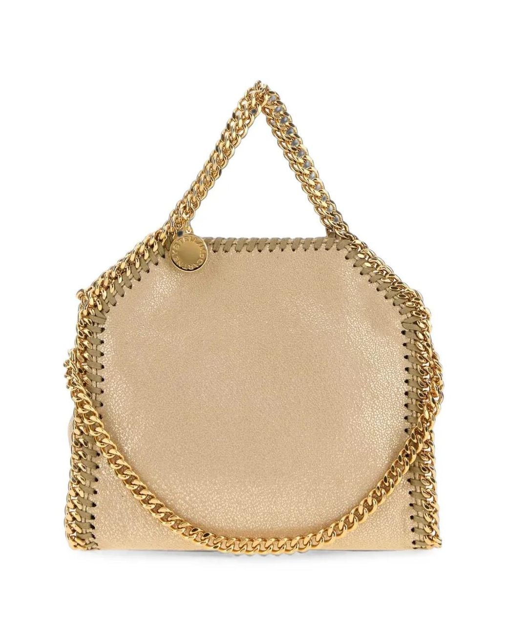 Stella McCartney Natural Tiny Falabella Chain-Trim Tote Bag