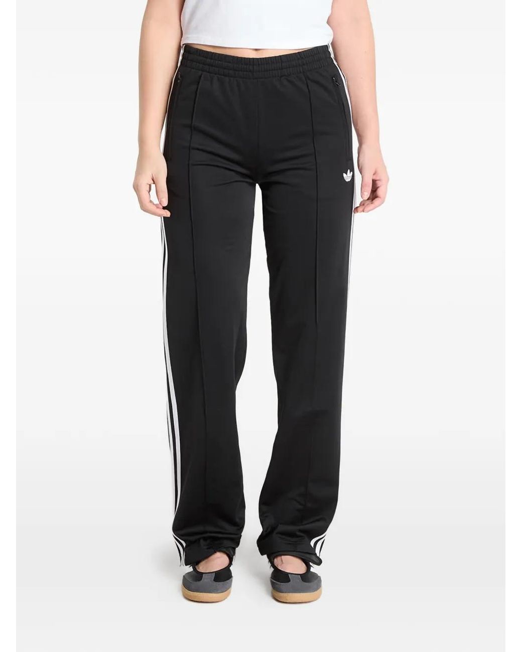 Adidas Black Firebird Classic Side-Stripe Track Pants