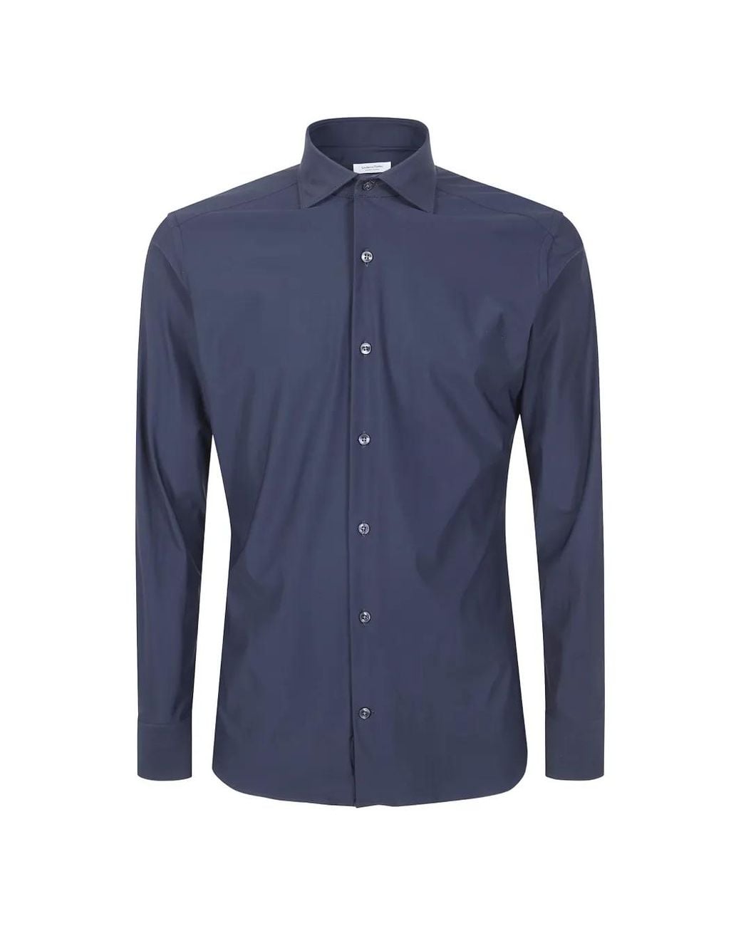 Tintoria Mattei 954 Blue Buttoned Shirt for men